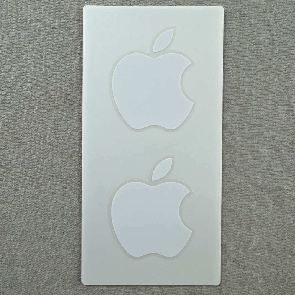 Apple Logo Sticker Decals, White - Genuine OEM - Includes 2 Stickers iPad iPhone